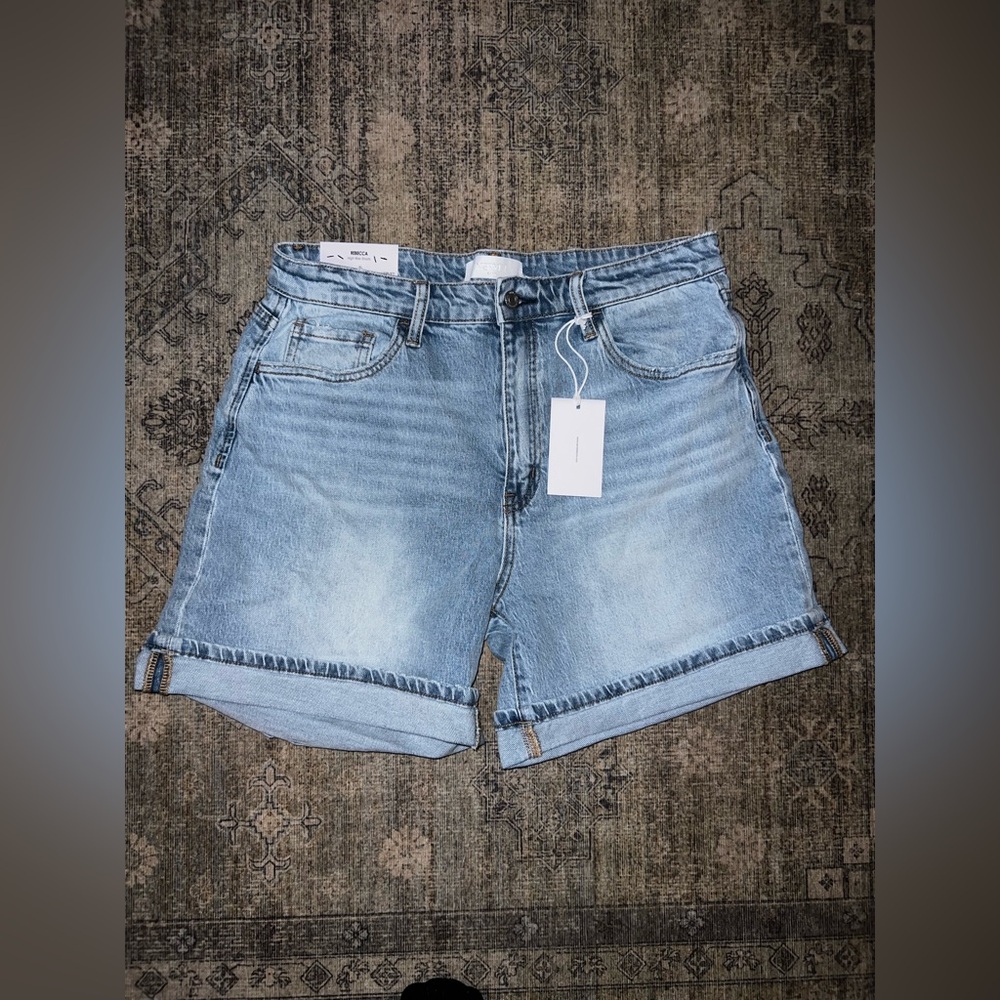 Light Wash Denim Jean Shorts - Women